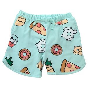 Monica + Andy Boys Kids Pizza Print Colorful Pull-On Swim Trunks. 6-7. 6. 7.
